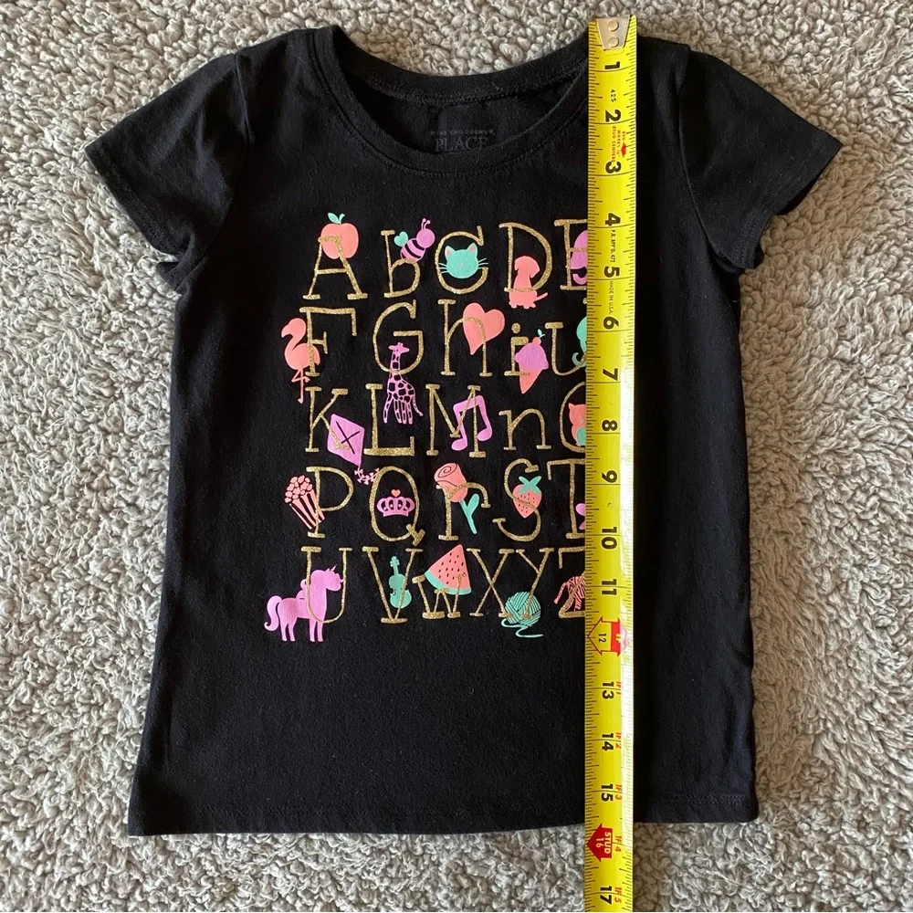 The Children’s Place Girls 5T Back to School LOT of Two Short Sleeve Shirts ABC